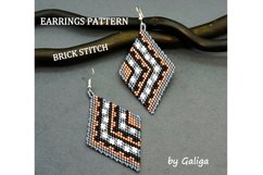 Geometric Beaded earrings pattern Beading jewelry design Product Image 1