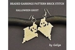 Boo Ghost Halloween Earrings pattern Beading pattern Brick Product Image 1
