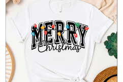 Merry Christmas Lights Svg,Christmas Png Product Image 2