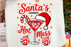 Santa's Hot Mess Svg,Funny Christmas PNG Product Image 2