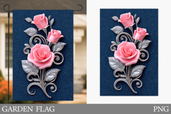 Roses Garden Flag Design. Flowers Garden Flag Sublimation Product Image 1