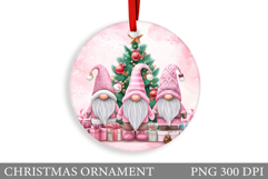 Gnome Christmas Ornament. Christmas Ornament Sublimation Product Image 1