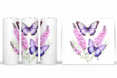 Butterflies Tumbler Design. Butterfly Tumbler Sublimation Product Image 2