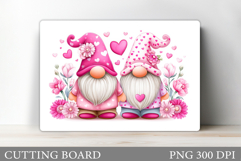 Valentines Gnomes Cutting Board. Valentines Cutting Board Product Image 1