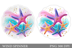 Starfish Wind Spinner Design. Starfish Sublimation Product Image 1
