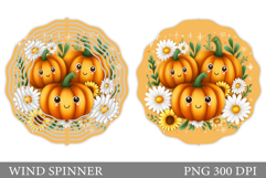 Cute Pumpkin Wind Spinner. Halloween Wind Spinner Design Product Image 1