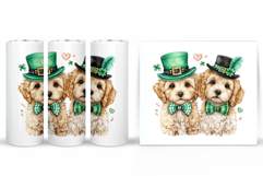 St Patrick Dog Tumbler. St Patrick Tumbler Sublimation Product Image 2