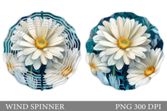 Floral Wind Spinner Sublimation. Flowers Wind Spinner Design Product Image 1