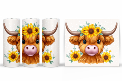 Cute Cow Tumbler Design. Cow Tumbler Sublimation Product Image 2