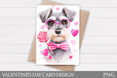 Valentines Dog Card Printable. Valentines Card Design Product Image 1