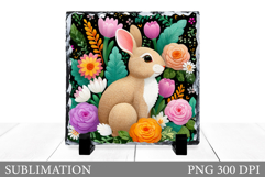 Cute Bunny Sublimation. Cute Bunny Slate Design Product Image 1