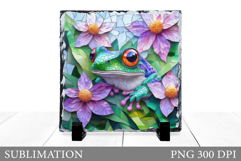 Cute Frog Sublimation. Frog Slate Sublimation Product Image 1