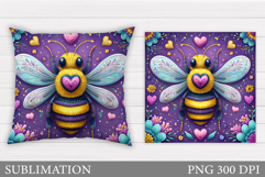 Bee Pillow Sublimation. Bee Sublimation Product Image 1