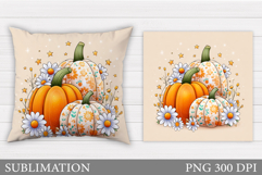 Pumpkin Pillow Design. Pumpkin Sublimation Product Image 1