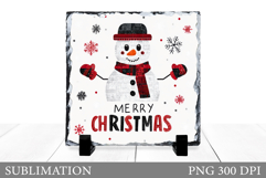 Cute Snowman Sublimation. Snowman Slate Design Product Image 1