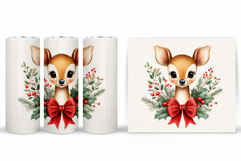 Christmas Deer Tumbler Design. Christmas Tumbler Sublimation Product Image 2