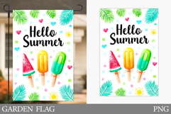 Ice Cream Garden Flag Design. Summer Garden Flag Sublimation Product Image 1