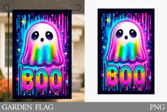 Ghost Garden Flag Sublimation. Halloween Garden Flag Design Product Image 1