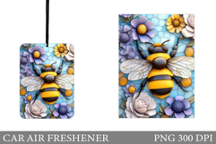 Bee Car Air Freshener. Flowers Car Air Freshener Product Image 1