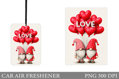 Cute Gnome Car Air Freshener. Valentines Car Air Freshener Product Image 1