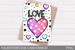 Love Card Printable. Valentines Card Design Product Image 1