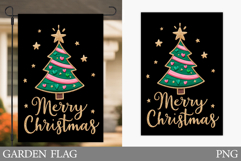 Christmas Tree Garden Flag. Christmas Garden Flag Design Product Image 1