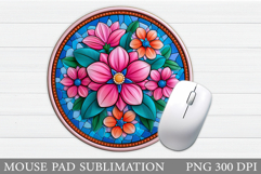 Flowers Mouse Pad Sublimation. Floral Mouse Pad Design Product Image 1