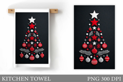 Christmas Tree Kitchen Towel. Christmas Kitchen Towel Product Image 1