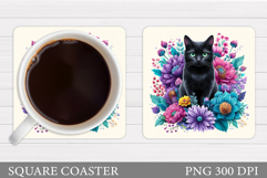 Cat Coaster Design. Cat Sublimation Product Image 1