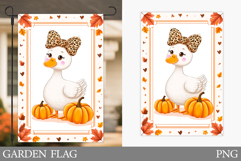 Fall Goose Garden Flag Design. Fall Garden Flag Sublimation Product Image 1