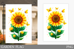 Sunflower Garden Flag. Floral Garden Flag Design Product Image 1
