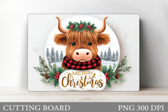 Christmas Cow Cutting Board. Christmas Cutting Board Product Image 1