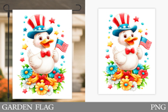 Patriotic Goose Garden Flag. Patriotic Garden Flag Design Product Image 1