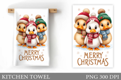 Christmas Duck Kitchen Towel. Christmas Kitchen Towel Design Product Image 1