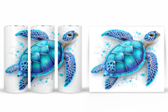 Turtle Tumbler Design. Sea Turtle Tumbler Sublimation Product Image 2