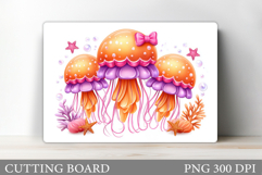Jellyfish Cutting Board. Sea Cutting Board Design Product Image 1
