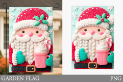 Santa Claus Garden Flag. Christmas Garden Flag Sublimation Product Image 1