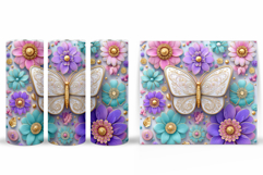 Butterfly Tumbler Design. Butterfly Tumbler Sublimation Product Image 2