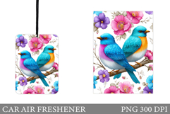 Bird Car Air Freshener. Flowers Car Air Freshener Design Product Image 1