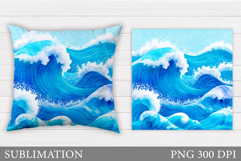 Sea Pillow Design. Sea Sublimation Product Image 1