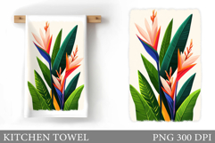 Flowers Kitchen Towel. Floral Kitchen Towel Design Product Image 1