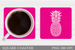 Pineapple Coaster Design. Pineapple Sublimation Product Image 1
