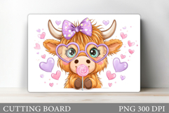 Valentines Cow Cutting Board. Valentines Cutting Board Product Image 1