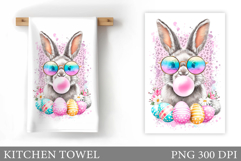 Easter Bunny Kitchen Towel . Easter Kitchen Towel Design Product Image 1