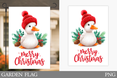 Christmas Goose Garden Flag. Christmas Garden Flag Design Product Image 1
