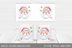 Cute Santa Claus Mug Design. Christmas Mug Sublimation Product Image 1