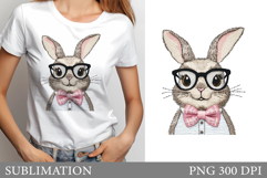 Cute Bunny Sublimation. Cute Bunny T-Shirt Design Product Image 1