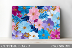 Flowers Cutting Board. Floral Cutting Board Sublimation Product Image 1