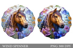 Horse Wind Spinner Design. Horse Sublimation Product Image 1
