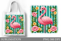 Flamingo Tote Bag Design. Flamingo Sublimation Product Image 1
